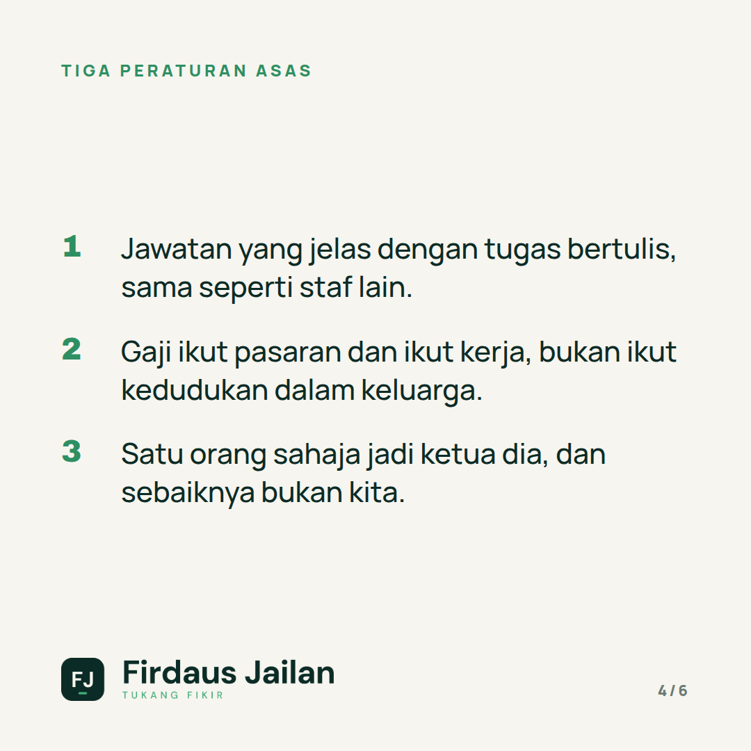 Kenapa Anak dan Adik Dalam Bisnes Paling Susah Diurus?