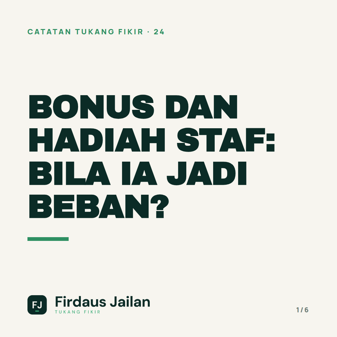 Bonus dan Hadiah Staf: Bila Ia Jadi Beban?