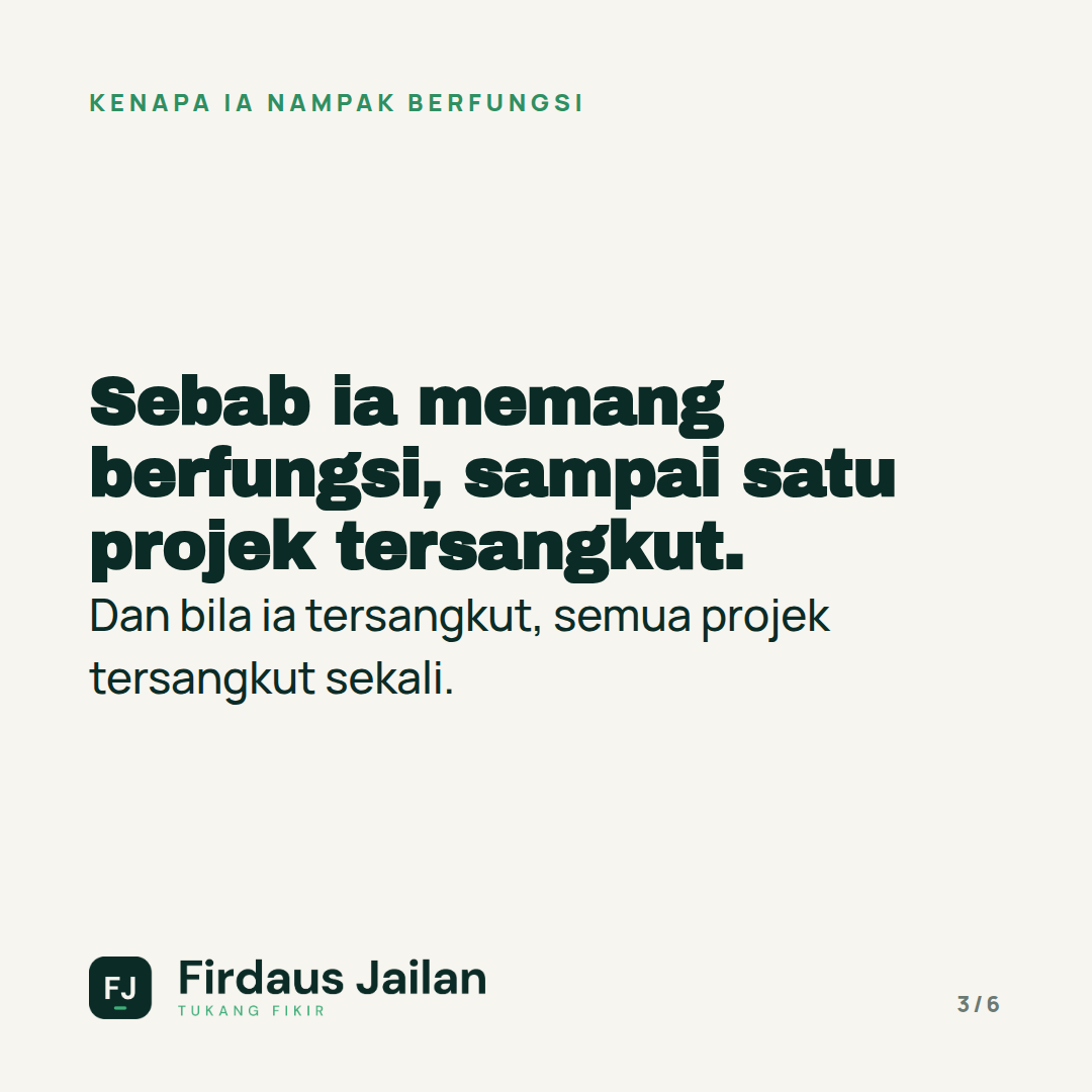 Duit Projek dan Duit Bisnes: Kenapa Tak Boleh Dicampur?