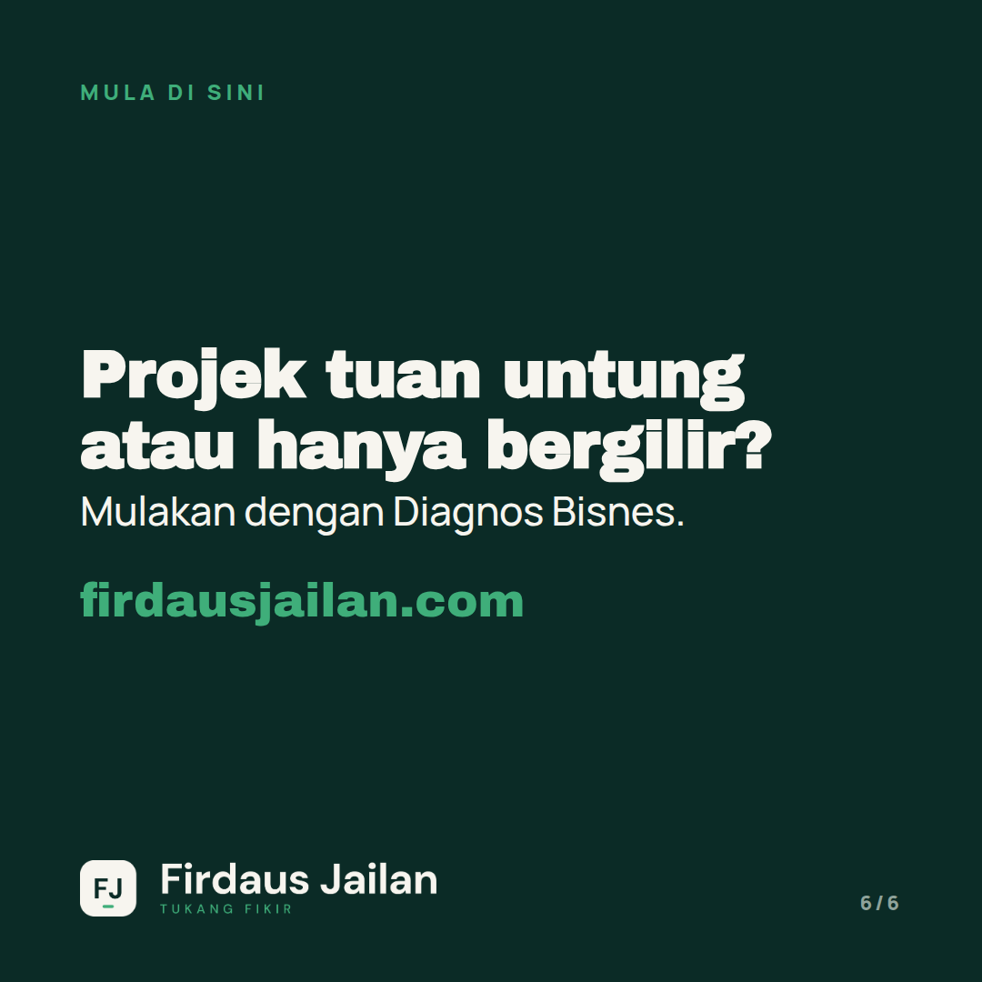 Duit Projek dan Duit Bisnes: Kenapa Tak Boleh Dicampur?