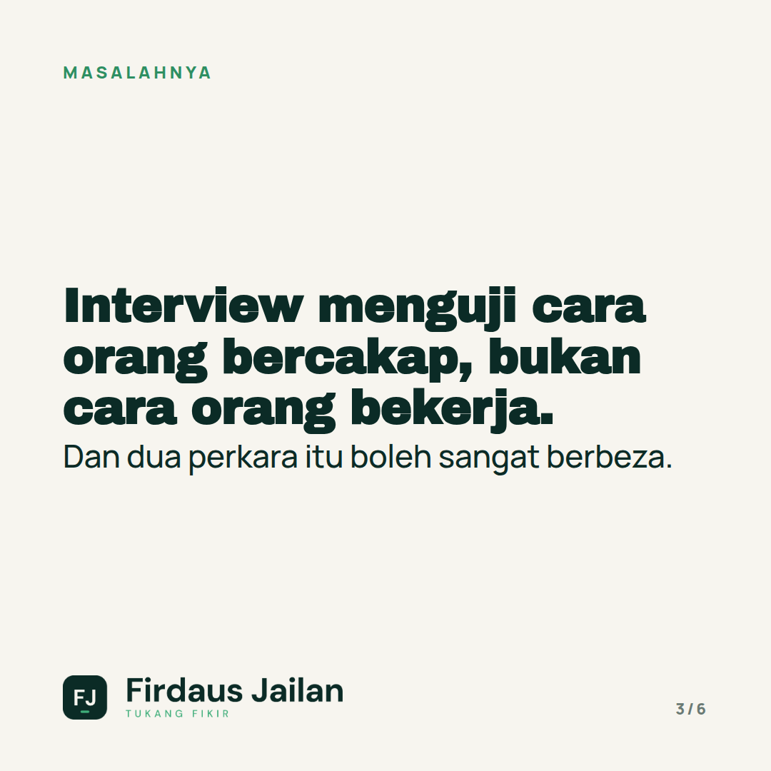 Interview 30 Minit, Menyesal Tiga Tahun