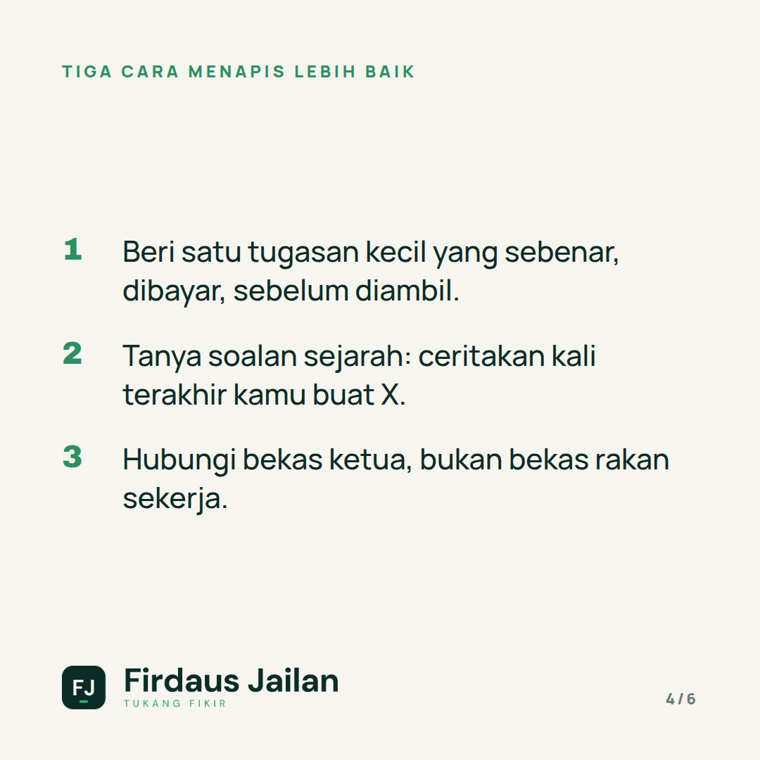 Interview 30 Minit, Menyesal Tiga Tahun