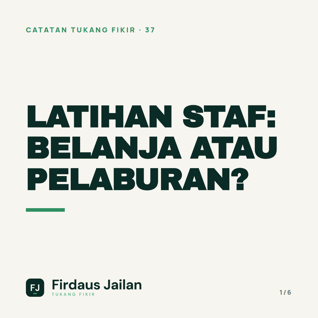 Latihan Staf: Belanja atau Pelaburan?