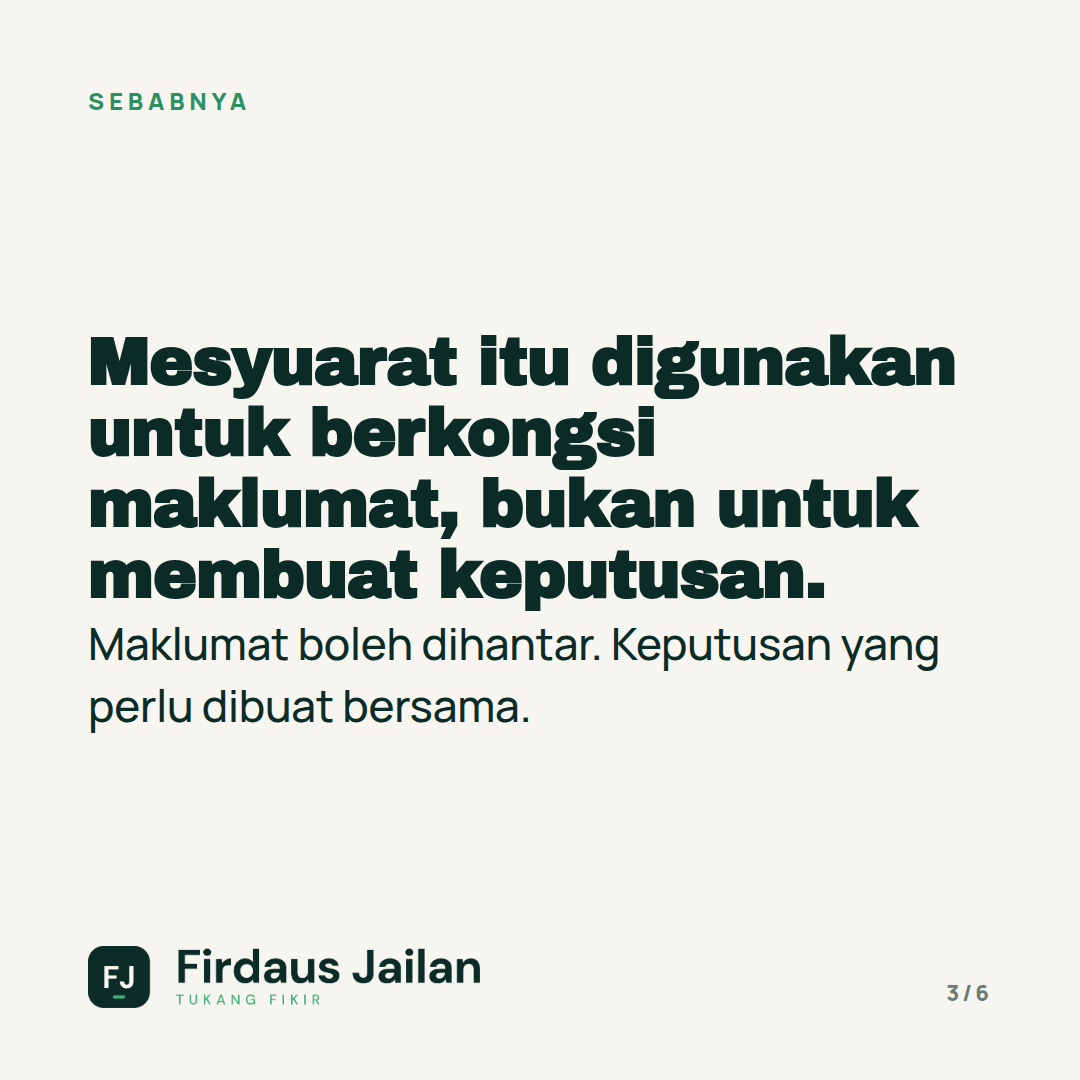 Kenapa Mesyuarat Pagi Tak Menyelesaikan Apa-apa?