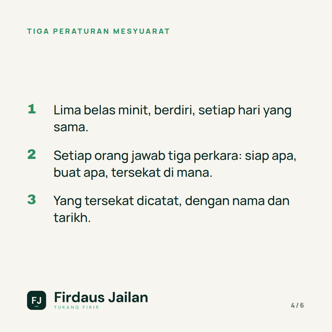 Kenapa Mesyuarat Pagi Tak Menyelesaikan Apa-apa?