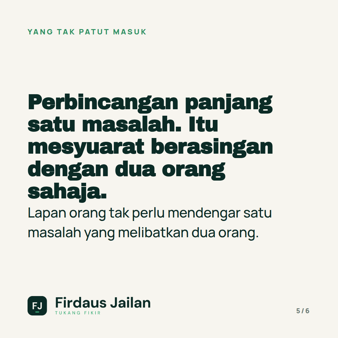 Kenapa Mesyuarat Pagi Tak Menyelesaikan Apa-apa?