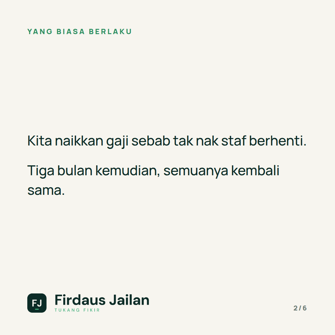 Kenapa Naikkan Gaji Tak Menaikkan Semangat?
