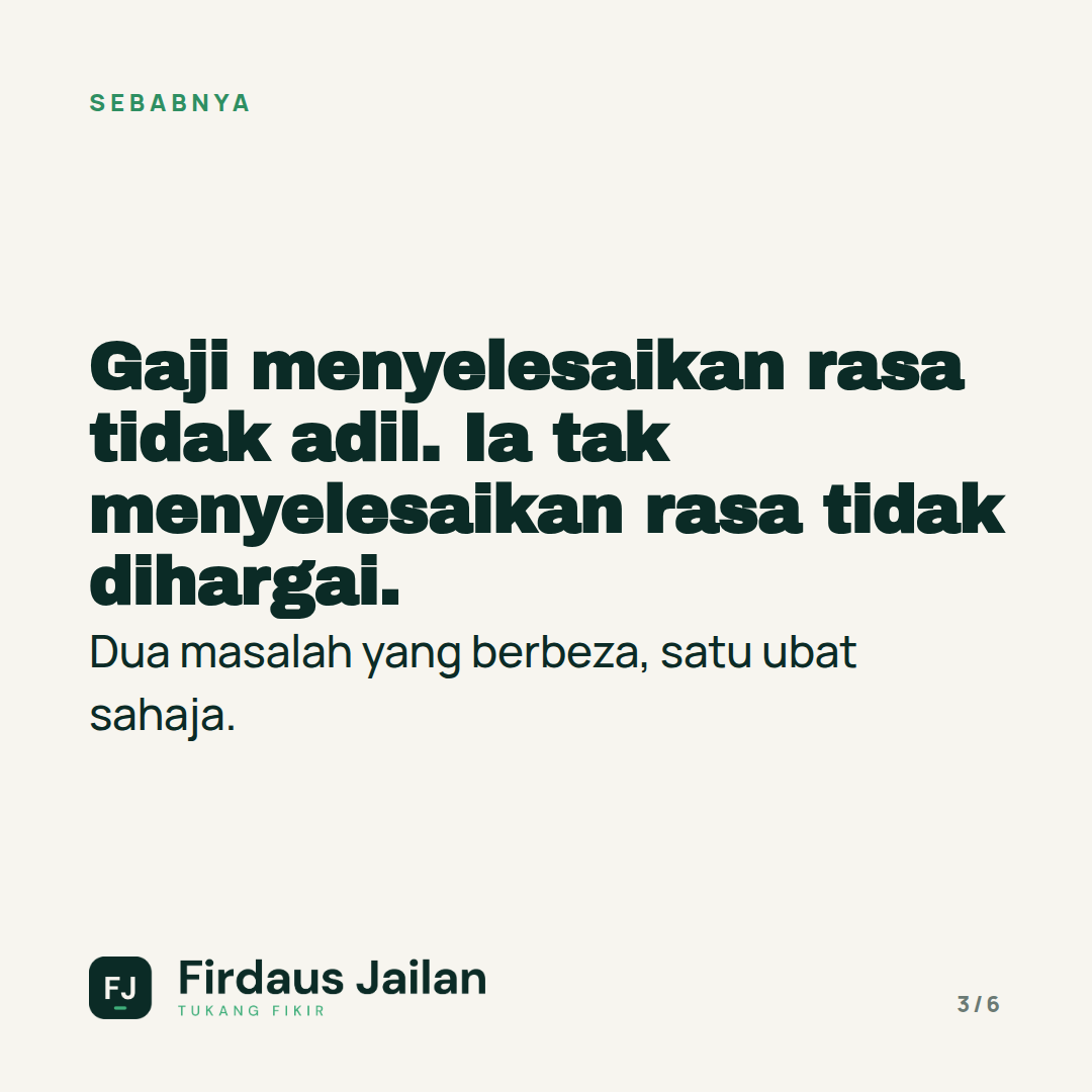 Kenapa Naikkan Gaji Tak Menaikkan Semangat?