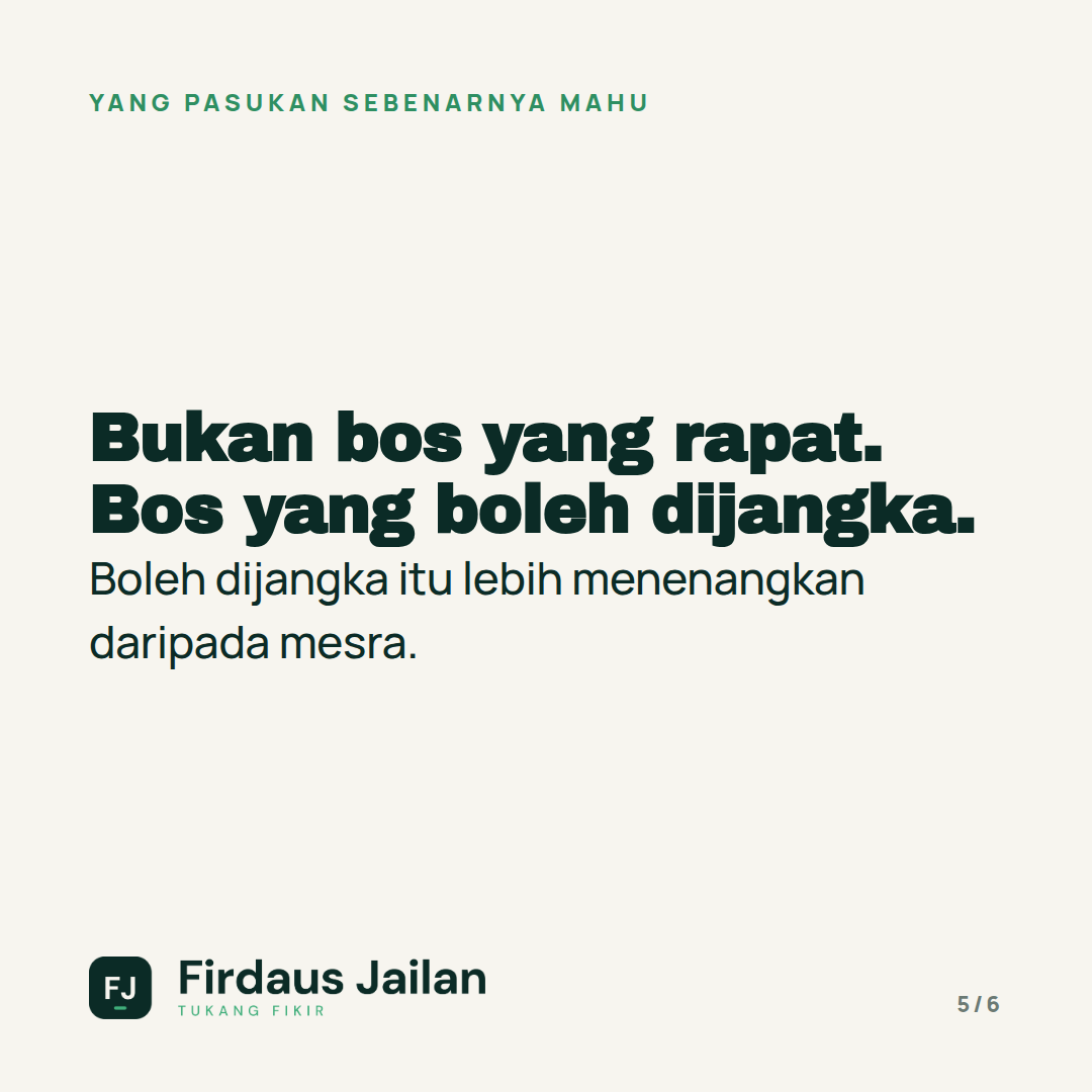Bila Owner Jadi Kawan, Siapa Jadi Bos?