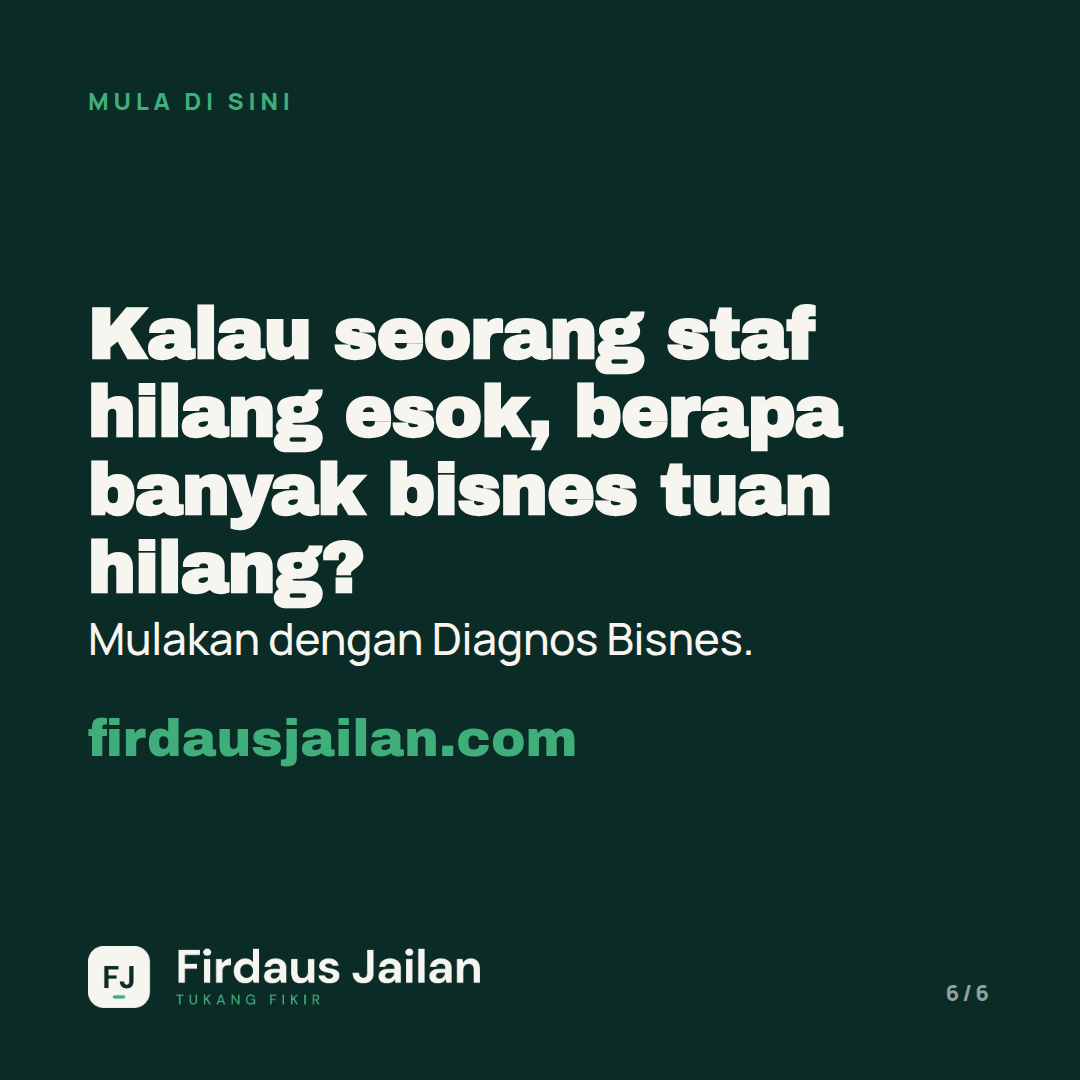 Bila Satu Orang Pegang Semua Maklumat, Itu Risiko