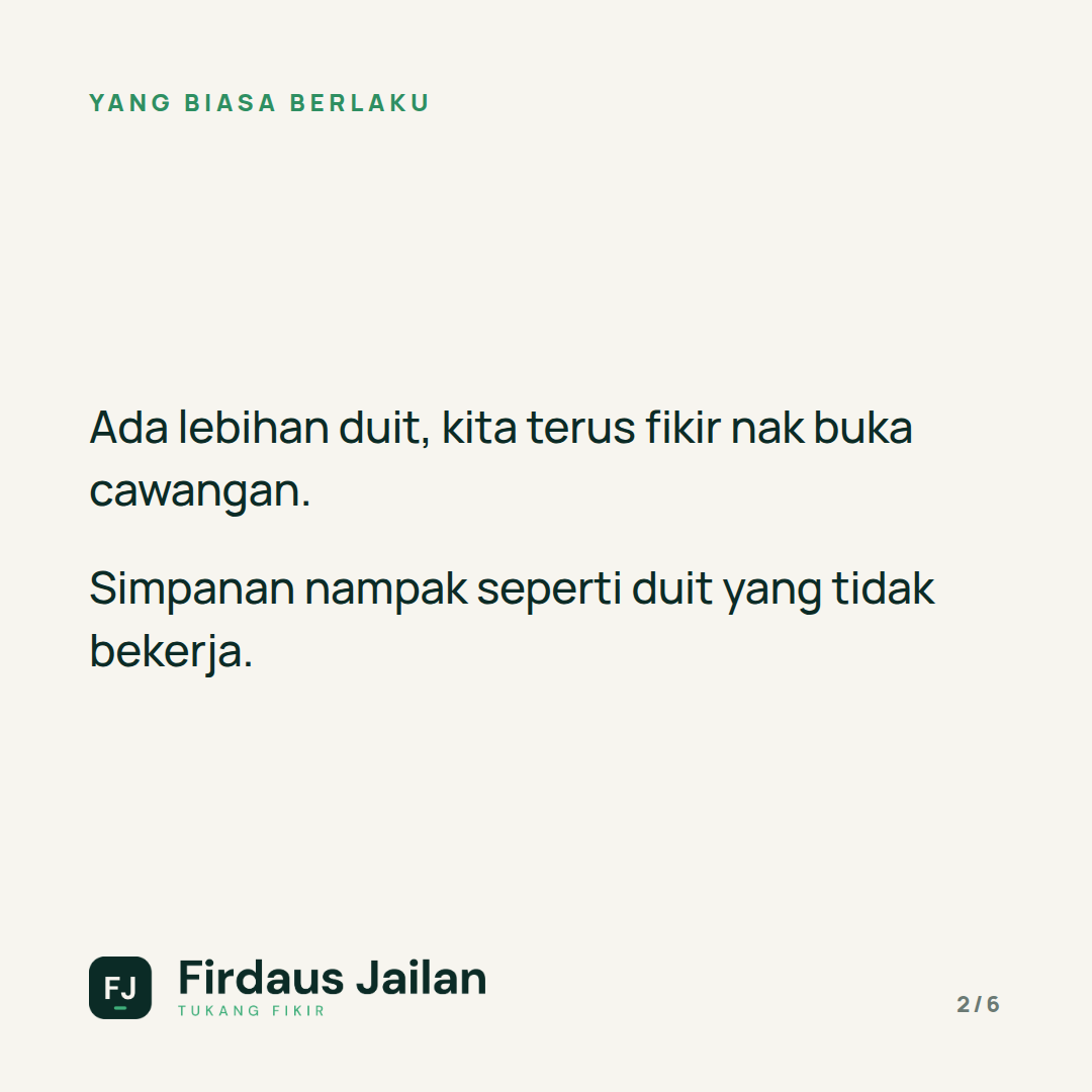 Kenapa Simpanan Bisnes Lebih Penting Daripada Pelaburan Baharu?