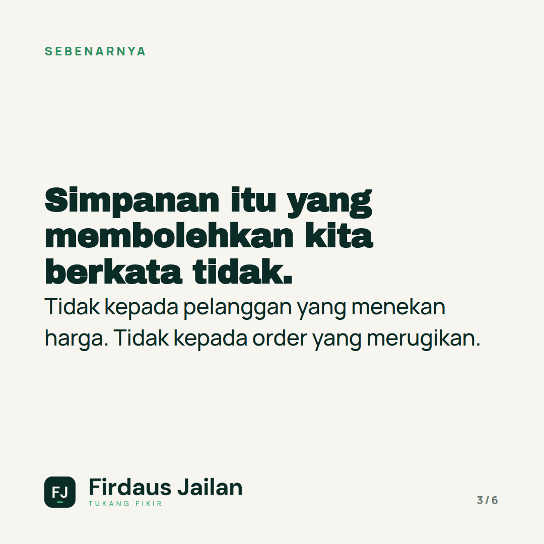 Kenapa Simpanan Bisnes Lebih Penting Daripada Pelaburan Baharu?
