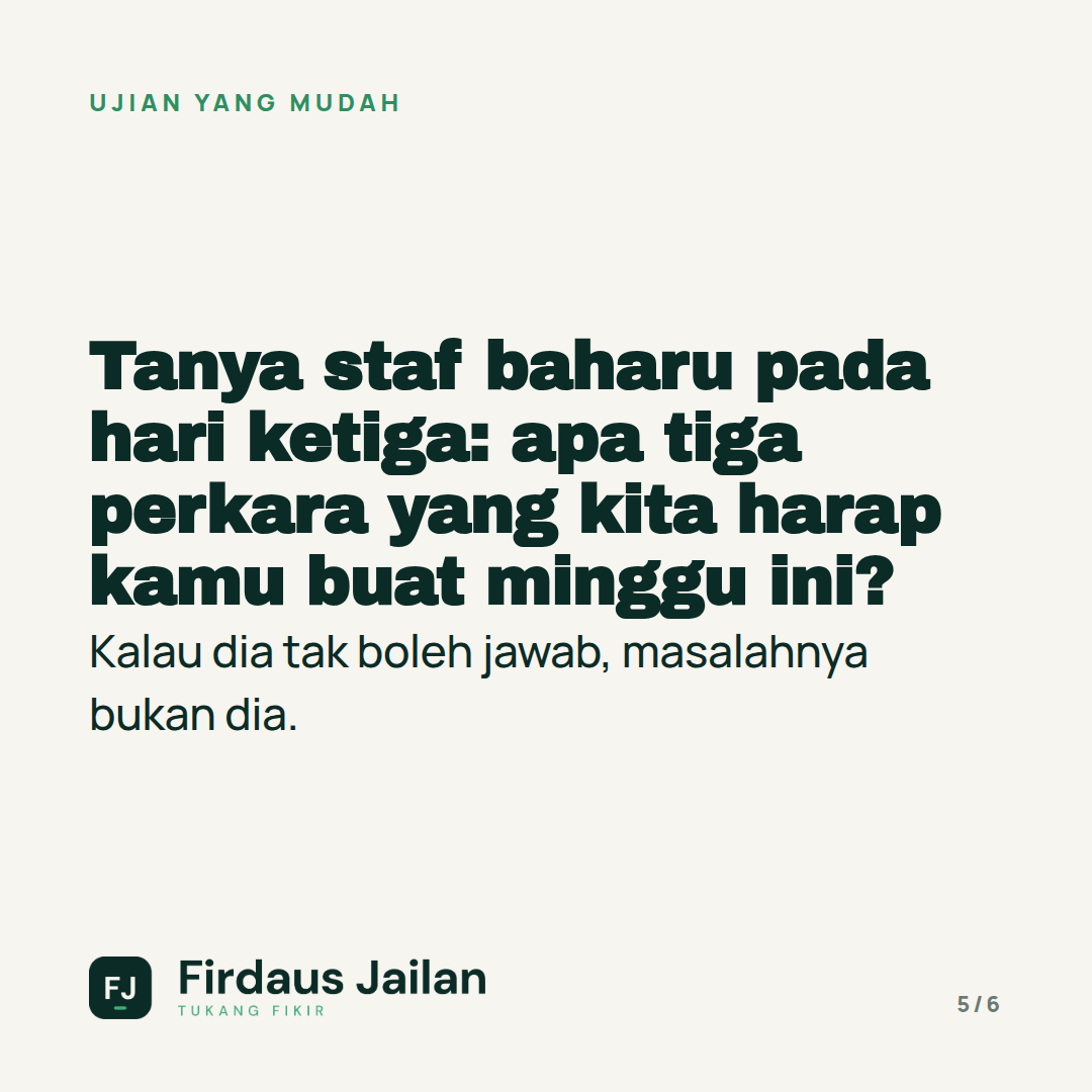 Kenapa Staf Baharu Berhenti Dalam Tiga Bulan?