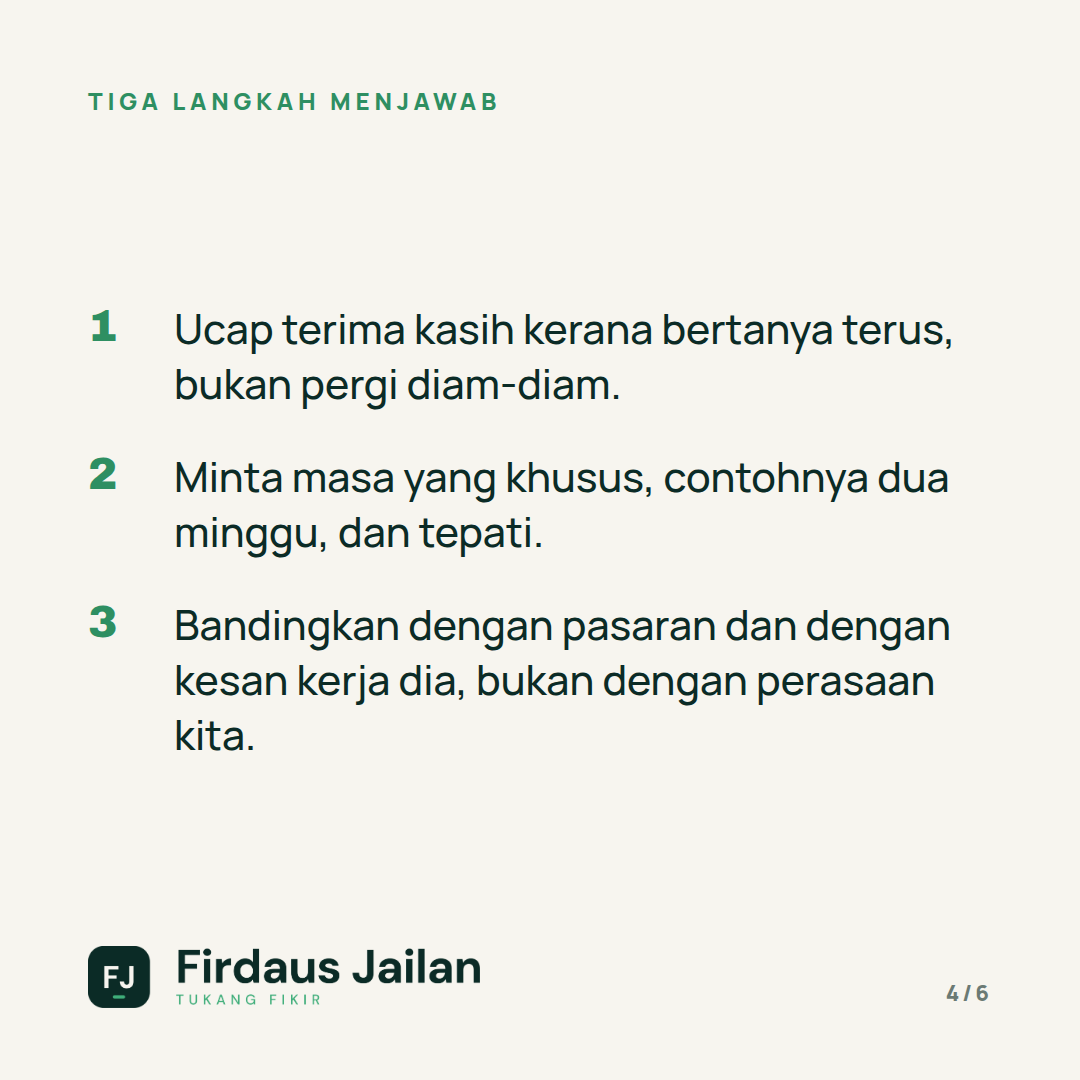 Staf Minta Naik Gaji: Cara Owner Patut Jawab