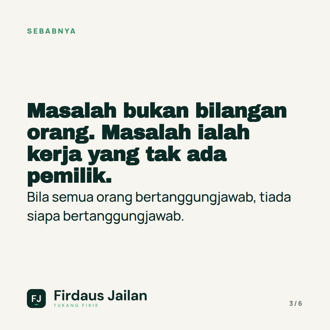 Kenapa Staf Ramai Tetapi Kerja Tak Siap?