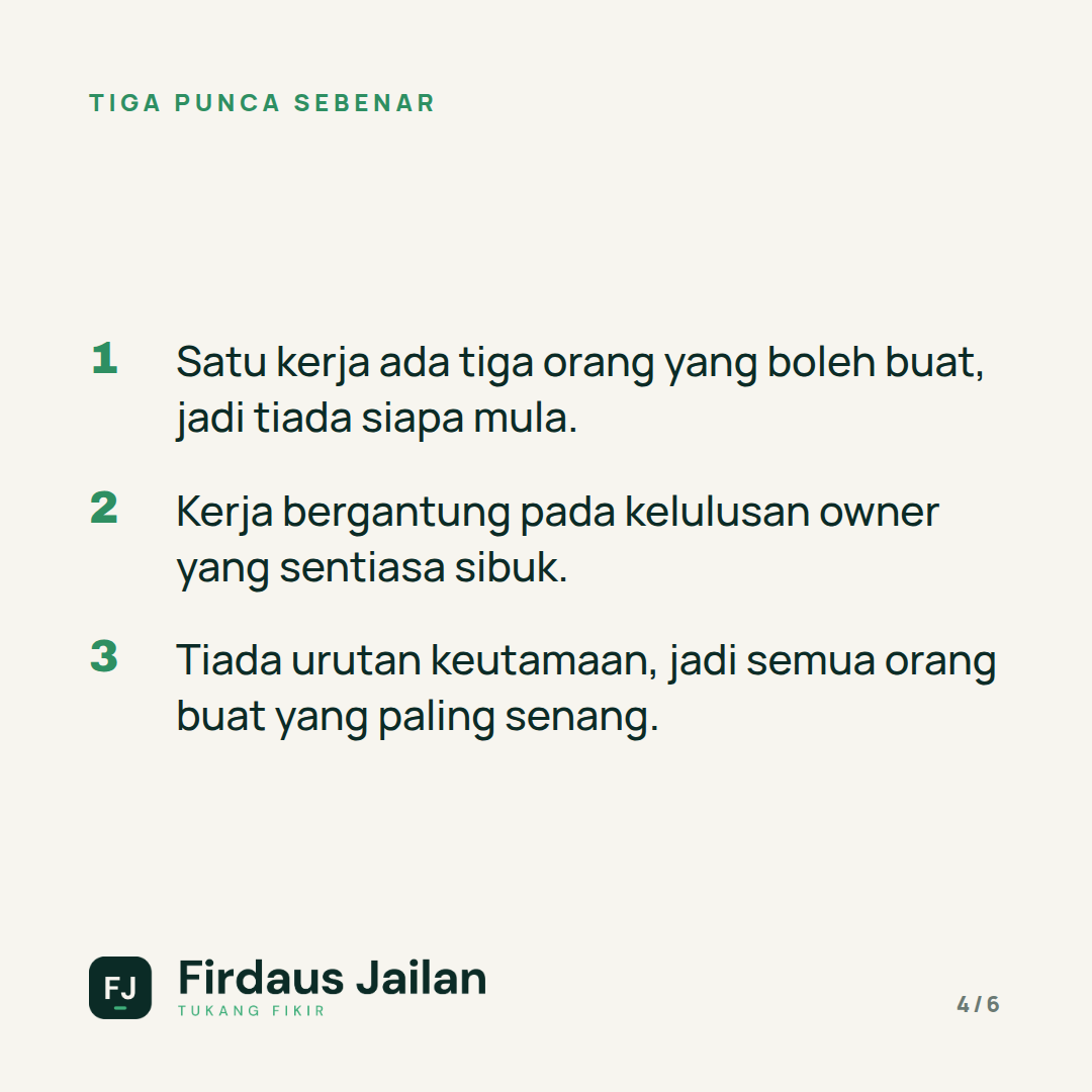 Kenapa Staf Ramai Tetapi Kerja Tak Siap?