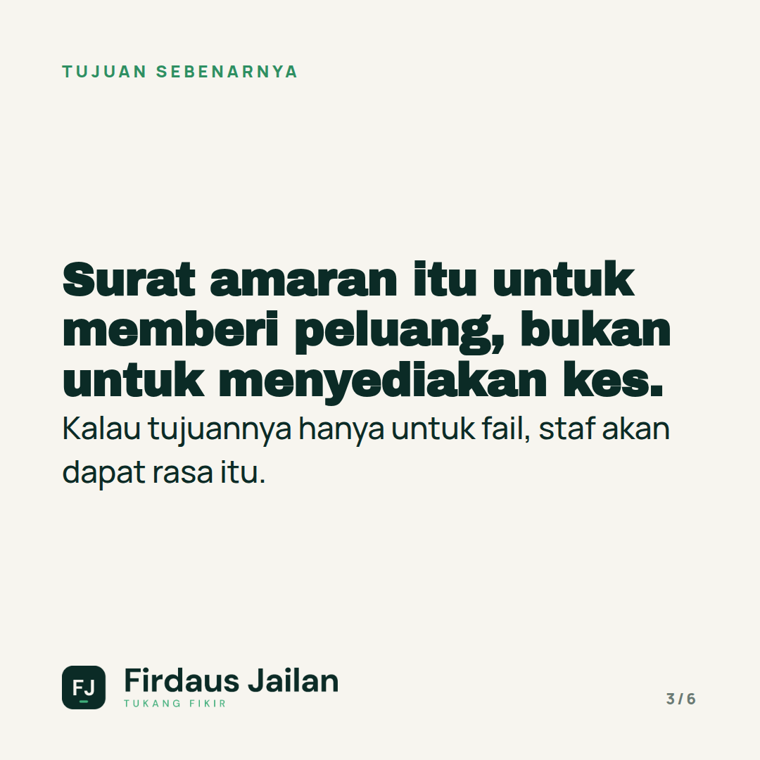 Surat Amaran: Alat Disiplin atau Alat Marah?