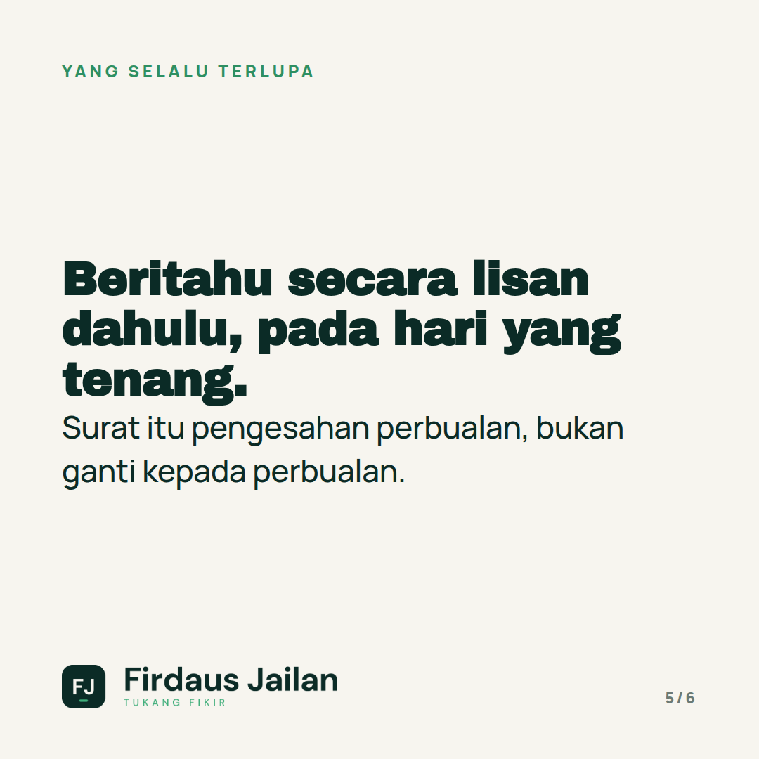 Surat Amaran: Alat Disiplin atau Alat Marah?